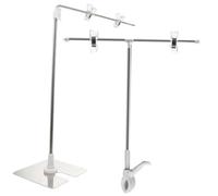 NIYANGLE Soportes para pósteres de boda 2 piezas, acero inoxidable, forma de L y T, altura ajustable, expositor publicitario portátil para carteles y letreros de interior y exterior