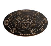 NIYANGLE Tablero de Péndulo de Madera Forma de Tarot para Radiestesia Espiritual, Herramienta Única Que Mejora Prácticas de Adivinación y Decoración para Estanterías o Paredes