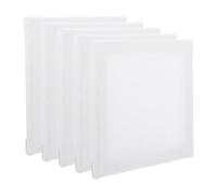 NIYANGLE Tablero en Blanco para Pintar Paneles de Lona de Madera y Canvas Blancos 5 Piezas para Proyectos de Manualidades y Estudio, para Principiantes y Amantes del Arte