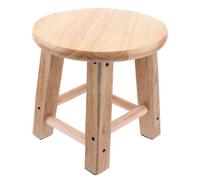 NIYANGLE Taburete Redondo de Madera Maciza para Cambiar Zapatos en Casa | Naranja, Fácil de Limpiar y Antideslizante, Uso en Baño Vestirse, Ligero y Seguro Estilo Aleatorio