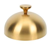 NIYANGLE Tapa de Acero Inoxidable para Bistec de 20 Cm, Cobertura Resistente a Salpicaduras de Aceite, Diseño Redondo de Metal Dorado para Protección de Alimentos en Cocina y Restaurante