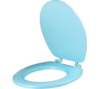 NIYANGLE Tapa de Asiento de Inodoro Uo Tipo Azul Asiento de Inodoro de Repuesto Grueso de Eva Funda Extraíble y Lavable para Baño Doméstico y Viaje Accesorio Higiénico Estándar