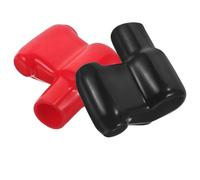 NIYANGLE Tapa de Batería para Coche 1 Par, Cubierta Aislante Resistente al Polvo y Fuego para Terminales de Cable de Batería, Protector para Accesorios Automotrices y Marinos