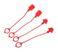 NIYANGLE Tapones y Tapas Antipolvo Hidráulicos 1/2 para Acopladores Rápidos a Tipo Isoa Npt, Juego de 2 Unidades, Protección para Mangueras en Agricultura, Construcción y Tala