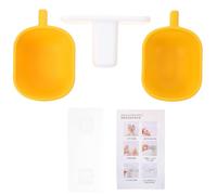 NIYANGLE Tazón para Mascotas Colgante Amarillo de Plástico Doble Cuenco Ajustable y Diseño Montado en Pared para Perros y Gatos