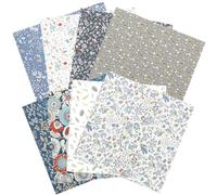 NIYANGLE Tela Decorativa Multifunción de Tejido de Algodón Estampado Floral Vintage 8 Piezas para Patchwork, Manualidades DIY y Costura para Labores de Retazos