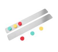 NIYANGLE Tiras Magnéticas Metálicas Adhesivas de Hierro para Tablón de Anuncios, Diseño Magnético y Función Creativa de Notas, 2 Piezas para Pared en Escuela y Oficina