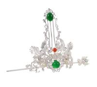 NIYANGLE Tocado de Cabello Antigua Vintage de Metal Flores Asiáticas Hanfu Chinas y Perla Adornos Asiáticos para Recogidos Accesorios Culturales Chinos para Mujeres y Niñas Eventos Tradicio