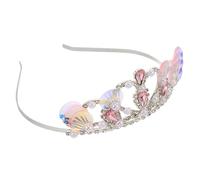 NIYANGLE Tocado de Tiara de Sirena Forma de Diadema de Perlas Sintéticas para Fiestas Temática Oceánica y Disfraces de Cosplay