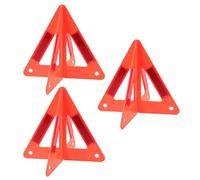 NIYANGLE Triángulos de Emergencia Reflectantes para Vehículos 3 Piezas Plegables Color Rojo Brillante Señal de Advertencia Portátil para Seguridad Vial y Uso en Carretera