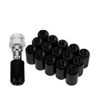 NIYANGLE Tuercas de Rueda Antirrobo para Neumático de Coche, Aleación de Aluminio, Negro, M12x1.5, Fácil Instalación, Protege Tornillos, para Caravana y Remolque