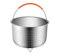 NIYANGLE Vaporera de Acero Inoxidable Mango de Silicona y Resistencia al Frío, Cesta para Cocinar al Vapor Verduras y Patatas en Casa o Restaurante
