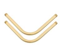 NIYANGLE Varilla de Extensión Curva de Cobre para Lámpara de Pared y Ventilador de Techo, Estructura Hueca Rosca M10 en Ambos Extremos, 2 Piezas para Iluminación Hogar