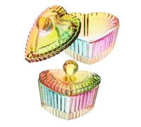 NIYANGLE Vasos de Vidrio para Manicura Tapa, 2 Piezas para Profesionales y Principiantes, Diseño Cubierto Que Mantiene Líquido Cristal Limpio, Adecuado para Escuelas y Salones de Uñas