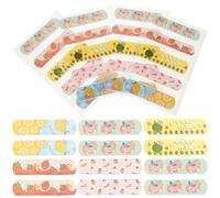 NIYANGLE Vendajes Adhesivos Dibujos Animados Portátiles para Heridas Pequeñas, 5 Unidades Transpirables y Reutilizables, Bandas Adhesivas Domésticas Actividades al Aire Varios estilos