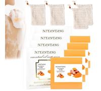 Niyantang Turmeric Soap, Niyantang Soap, Turmeric Cleansing Soap, Turmeric Soap Bar, Natural Turmeric Soap for Face & Body (4pcs)
