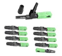 NIYATA 10Pcs Conector Rápido Fibra Óptica,Conector Fibra SC/APC,Conector Fibra Óptica,SC Cold Splice APC flip-top Tipo,Sin RoHS,para Sistemas de Comunicación por Fibra Óptica