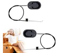 NIYATA 2 tiradores de liberación reclinable, piezas universales de repuesto para sofá, silla, reclinable, mango de liberación de silla de metal con cables, mango reclinable de metal con cable