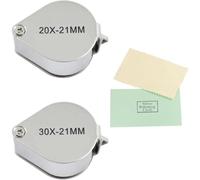 NIYATA 20X & 30X - Lupa de bolsillo plegable, joyeros, lupa de plata para joyería,antigüedades, lupa relojera para joyeros, joyeros, rocas, antiguos y libros de Newspaper