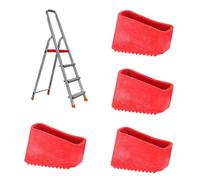 NIYATA 4 almohadillas de escalera 50 x 20 Tubesca, punta de escalera de goma, reemplazo de patas escaleras, pie escalera para escaleras de espiga, color rojo