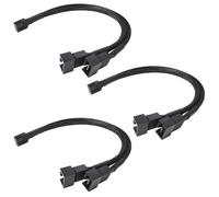 NIYATA - Cable separador de ventilador, ventilador de 4 pinos, cable ventilador, 27 cm, cable separador PWM de 2 vías de 4 pines, alargador ventilador, PC de 4 pines