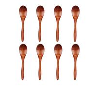 Niyata - Cuchara de miel de madera, 8 cucharas de miel, para comer, beber té y café, condimentos, para la cocina, suave y no daña la boca, 14,5 cm