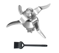 NIYATA Cuchillo para Thermomix TM31, accesorios de repuesto de acero inoxidable con 4 cuchillas y cepillo de limpieza, compatible con Vorwerk TM31