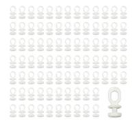 NIYATA - Gancho de cortina deslizante, 100 unidades, para cortinas, deslizador, para baño, cocina, sala de estar, color blanco