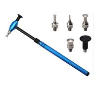 NIYATA Herramienta de reparación de abolladuras, martillo telescópico de aleación de aluminio con 5 cabezales de descarga, kit de reparación de abolladuras para coche, herramientas de reparación de