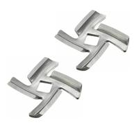 NIYATA - Juego de 2 cuchillas para picar carne (5 unidades, cuchillo para picadora de carne, Kitchenaid, cuchilla picadora Kitchenaid, diámetro del agujero 8,3 mm, corte transversal con agujero