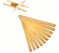 NIYATA - Lote de 10 varillas de guía para rodamientos de cerámica, herramientas de cerámica, guías de herramientas de cerámica de madera, 3 mm, 5 mm, 7 mm, 10 mm, 12 mm, para cerámica, grosor de