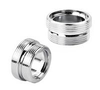 NIYATA - Lote de 2 adaptadores de latón M20-M22 roscados macho accesorio grifo de cocina adecuado para aireador purificador de agua y conexión 2 arandelas de bonificación