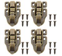 NIYATA - Lote de 4 cierres para caja de madera, con cierre retro y baúl