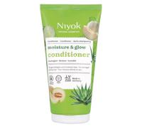 Niyok Acondicionador Moisture & Glow 150 ml para cabello seco y dañado | Hidratante, efecto antiencrespamiento, mejor peinabilidad en húmedo, aroma a aloe vera, fabricado en Alemania