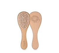 Niyok® Cepillo para bebé • Cepillo de pelo para bebé extra suave de madera de haya con cerdas de nailon • Cepillo de pelo de bebé de alta calidad para desenredar y peinar suavemente • Equipo inicial