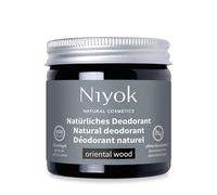 Niyok Desodorante Crema 2 en 1 "Oriental Wood" 40 ml • Desodorante sólido vegano y unisex • 24 horas de protección contra el sudor y los olores • desodorante natural sin aluminio • Aroma floral y