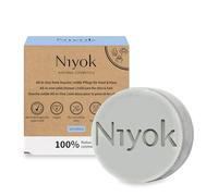 Niyok Ducha fija todo en uno "Sensitiv" (80 g) • Jabón para el cuerpo + cabello + cara • Cuidado suave para la piel y el cabello • Ducha firme, champú sólido, limpieza facial firme • Cosméticos