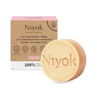 Niyok® Gel de ducha sólido 2 en 1 y cuidado | Gel de ducha sólido sin aceite de palma | pH neutro para la piel, pH 5.5, vegano, sin plástico, como jabón de ducha, jabón orgánico, cosméticos naturales