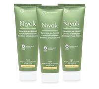 Niyok® Pasta de dientes de aceite de coco orgánico "menta y limón" (3 x 75 ml) • Pasta de dientes natural para dientes blancos • Cuidado intensivo y frescura • Protege las encías • Sin flúor y vegano