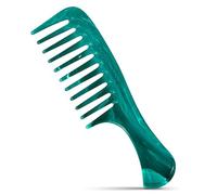 Niyok Peine pequeño con mango para todo tipo de cabello de cuerdas marítimas recicladas de Healix, peine fabricado en Alemania, peine de mango de 99% plástico reciclado con dientes redondeados