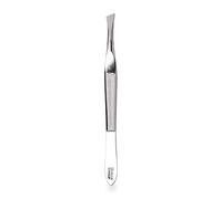 Niyok® Pinzas de Solingen con punta inclinada • Fabricado en Alemania • Pinzas de cejas para el cuidado facial para depilar cejas, barba y vello • Pinzas profesionales