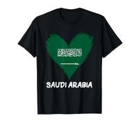 Niza Arabia Saudita Corazón Colores Gráfico Camiseta