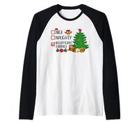 Niza Travieso insuficiente evidencia Divertido Pijamas de Navidad Camiseta Manga Raglan