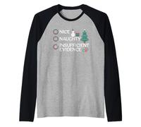 Niza Travieso insuficiente evidencia Divertido Pijamas de Navidad Camiseta Manga Raglan