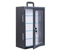 Nizer de almacenamiento para teléfono móvil con cerradura con llaves, 36 compartimentos, diseño transparente, 12, 24, 36, 48, 60 ranuras, ideal para aulas, 36 x 20 x 54 cm