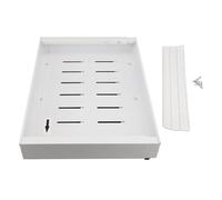 Nizer de gabinete extensible extraíble - Acero al carbono deslizante para cocina o baño, ancho ajustable de 12.4 a 20.47 pulgadas, incluye 4 separadores versátiles para un máximo apoyo.
