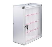 Nizer de teléfono montado en la pared, caja de almacenamiento de aluminio con 36 ranuras para oficina, escuela, aula, fábrica, solución portátil de gestión de teléfonos