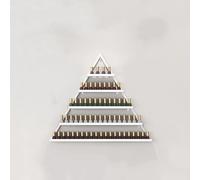 Nizer triangular de 5 niveles para esmalte de uñas, expositor de pared que ahorra espacio para almacenamiento en el hogar y el salón, elegante y funcional, estante para arte de uñas para un fácil