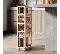 Nizer vertical de almacenamiento para baño, diseño delgado con cajones transparentes para espacios pequeños, solución perfecta de ahorro de espacio para una ordenación eficiente y gestión del desorden