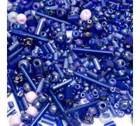 Niziky 1000PCS Mixed Glass Seed Beads Glass Bugle Beads 1.5-4.5mm Sap